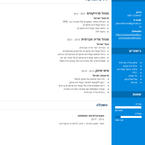 10 תבניות לקורות חיים